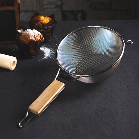 РЕТРО, сито с ручкой, 21 см, нержавеющая сталь 3