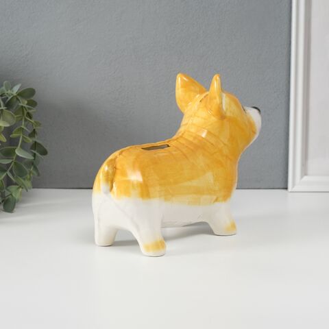 КОРГИ, копилка, керамика, оранжевый 4
