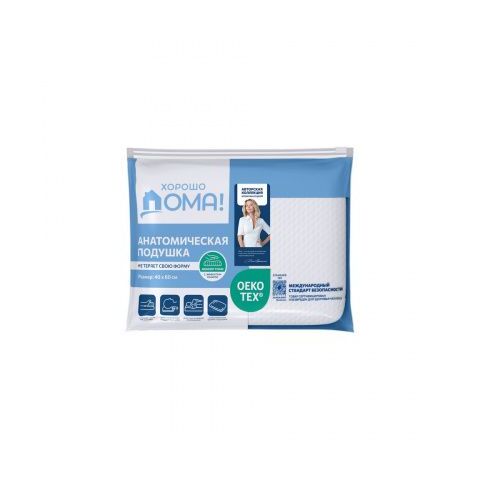 ГУД ХОМ, подушка анатомическая, 60х40 см, белый 3