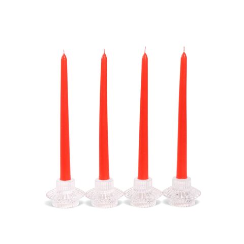 АНТИК, свечи античные 2,2х25,5 см, 4 шт, красные 4