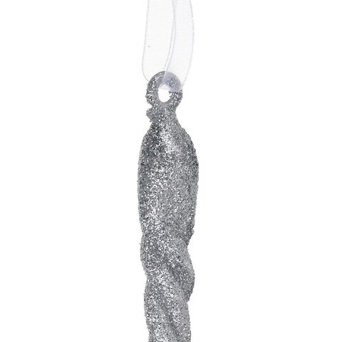 ВИНТЕР, СОСУЛЬКА, подвесное украшение, 21,5 см, пластик, серебристое напыление 2
